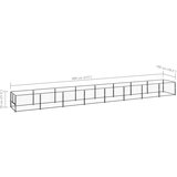  Kavez za pse crni 8 m² čelični | shoptok.hr