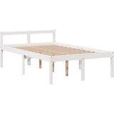 Krevet s regalom z knjige bez madraca bijeli 135x190cm borovina | shoptok.hr