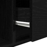 vidaXL TV omarica črna hrast 60x31x25,5 cm inženirski les | Shoptok.si