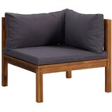  Modularna kutna sofa s tamnosivim jastucima bagremovo drvo | Eponuda.com