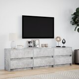 TV ormarić s LED svjetlima boja betona 180x34x50 cm drveni | shoptok.hr