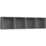 Maison Chic Knjižna omara - Knjižni regal siva sonoma 143x30x36 cm konstruiran les, (21725639) Cene