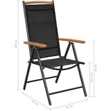  Sklopive vrtne stolice 6 kom od tekstilena crne | shoptok.hr