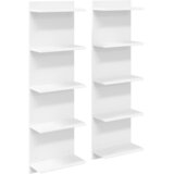 vidaXL Stenska polica 2 pcs Bela 30 x 15 x 100 cm Inženirski les, (5000307121) | Shoptok.si