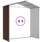  Vrtno spremište smeđe 191 x 810 x 198 cm od pocinčanog čelika | shoptok.hr