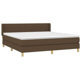  Box spring postelja z vzmetnico temno rjava 160x200 cm blago, (20902265) | Shoptok.si