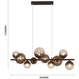 Brilagi led luster na sajli milla 10xG9/3W/230V braon/dimljeno braon | Eponuda.com