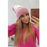Kesi marka niezdefiniowana Cap with a pompom Abigail K326 powdered pink+ecru | Eponuda.ba