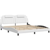 The Living Store Posteljni okvir z vzglavjem bel 180x200 cm umetno usnje - Posteljni Okvir, (21529365) | Shoptok.si