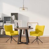  Okretne blagovaonske stolice 2 kom žute baršunaste | shoptok.hr