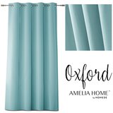AmeliaHome Curtain OXFORD color blue style classic silver eyelets oxford 140x250 | shoptok.hr