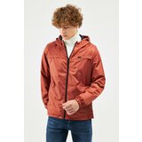 River Club Men's Tile Waterproof Hooded Raincoat with Lined Pocket - Windbreaker Jacket Cene