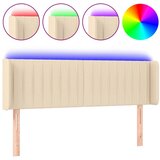  LED uzglavlje krem 147x16x78/88 cm od tkanine | shoptok.hr