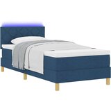  Postelja z Box Springom z Vzmetnico & LED Modra 90x190 cm Tkanina, (22080971) | Shoptok.si