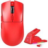 Attack Shark bežični gaming miš X1 PAW3395PRO/40000 dpi/omron switches/trimode/red + charging dock Cene