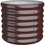 Furnova Visoka greda iz prašno premazanega jekla 40x40x36 cm rjava, (21920742) | Shoptok.si