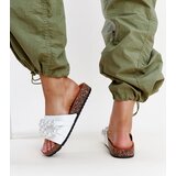  White flip-flops on a cork sole with Zlatna corals | ePonuda.com