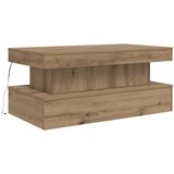  Stolić za kavu s LED svjetlima boja hrasta artisan 90x50x40 cm | shoptok.hr