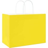  Papirnate vrećice 250 kom s ručkama žute 32x17x25 cm | shoptok.hr