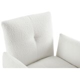 Livetastic Naslanjač Bouclé, Bela | Shoptok.si