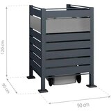 WESTMANN spremište za kantu za smeće Planum | 1 x 240L | Antracit | 90x90x120 cm - BRANDED IN GERMANY | shoptok.hr