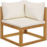  3057653 7 Piece Garden Lounge Set with Cushion Cream Solid Acacia Wood (2x311857+311859+311863) | shoptok.hr
