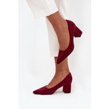 Boto Women's Pumps with Pointed Toes on Block Heel Bordeaux Pavira | Shoptok.si