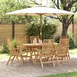 vidaXL vrtni stoli zložljivi 6 kosov solid wood teak | Shoptok.si