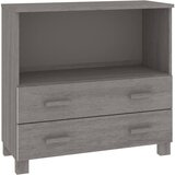 Maison Chic Komoda - Predalnik HAMAR svetlo siva 85x35x80 cm trdna borovina, (21719214) | Shoptok.si