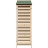  Vrtna Šupa s krovom Prirodna 59 x 56 x 176 cm Čvrsto drvo jele | shoptok.hr