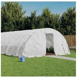 vidaXL Rastlinjak z jeklenim okvirjem bel 80 m 16x5x2,3 m