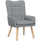 vidaXL Relaxacijski stol Svetlo siva tkanina | Shoptok.si