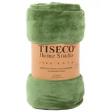 Tiseco Home Studio Zeleni mikropliš prekrivač za krevet za jednu osobu 150x200 cm Cosy -