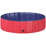  Sklopiva bazen za pse Crvena i plava 120 x 120 x 30 cm PVC - Crvena 120 x 30 cm