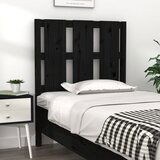 Maison Chic posteljno vzglavje - vzglavna omarica - nočna omarica črno 80,5x4x100 cm trdna borovina, (21706006) | Shoptok.si