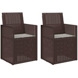  Vrtni jedilni stoli 2 pcs Rjava in svetlo siva PP, (5000285804) | Shoptok.si