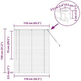 vidaXL Okenska roleta z zavesami Drugo Temno siva 110 x 130 cm Aluminij | Shoptok.si