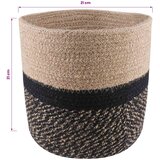  Set saksija za biljke 2 pcs Prirodna i crna Ø 21 x 21 cm | shoptok.hr