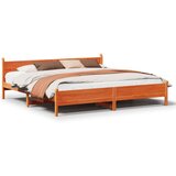  Posteljni okvir brez vzmetnice vošč. rjav 180x200 cm borovina | Shoptok.si