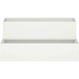 vidaXL Vrtnarska saksija Bela Plastika 100 x 60 x 45 cm Vzdržljiva | Shoptok.si