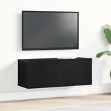 vidaXL TV kabineti Črn hrast Inženirski les 80 x 30 x 30,5 cm Cene