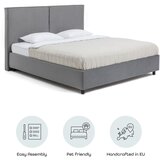 Bonami Selection Sivi tapecirani bračni krevet s podnicom i prostorom za odlaganje 180x200 cm Myra Bold – | shoptok.hr