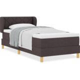 Box Spring Krevet s Madracem u Tamno Smeđoj 100x200 cm Tkanina | shoptok.hr