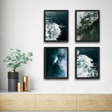 Wallity dekorativna slika u okviru (4 komada) waves set 2 Cene