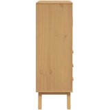  Visoka komoda OLDEN smeđa 85 x 43 x 125 cm od masivne borovine | Eponuda.com