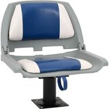 vidaXL Zložljiv sedež za čoln 2 kosa modra in bela 48x51x41 cm | Shoptok.si