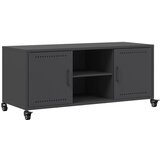 Maison Chic TV omarica - TV enota - Televizijska omarica črna 100,5x39x43,5 cm jeklo, (21699836) Cene