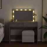 vidaXL Toaletna mizica z LED lučkami betonsko siva 100x40x120 cm | Shoptok.si