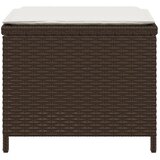  Vrtni taburei s jastucima 4 kom smeđi 40x40x35 cm od poliratana | shoptok.hr