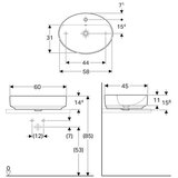 Geberit LAVABO NADGRADNI NA RAVNU PLOČU OVALNI 600X450 GEBERIT 500.773.01.2 | ePonuda.com